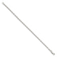 925 White Gold 3.5 mm Polished Chain Bracelet, Solid