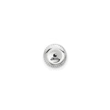 Sterling Silver Stud Earrings with 8mm Cubic Zirconia, Three Prong Setting, Minimalist Design