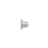 Sterling Silver Stud Earrings with 8mm Cubic Zirconia, Three Prong Setting, Minimalist Design