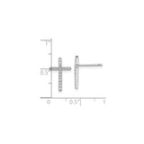Sterling Silver Cross Pendant with Cubic Zirconia, Minimalist Faith Jewelry for Men and Women
