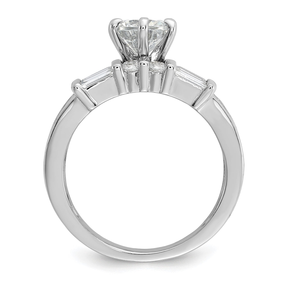 Sterling Silver wedding band ring alternate angle