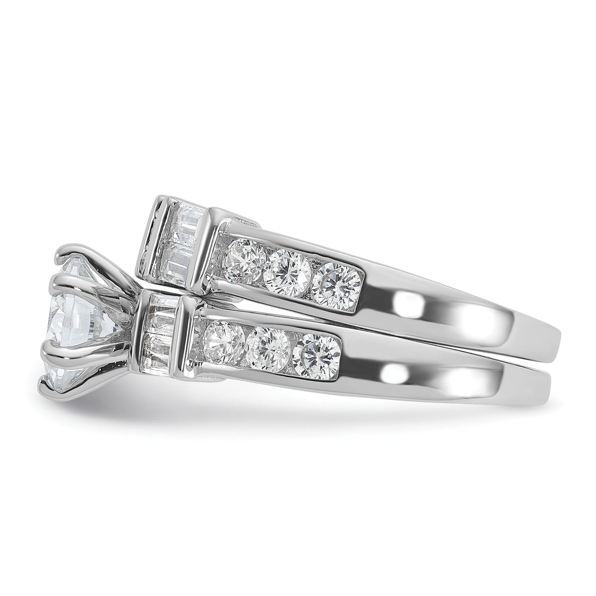 Sterling Silver wedding band ring detail view