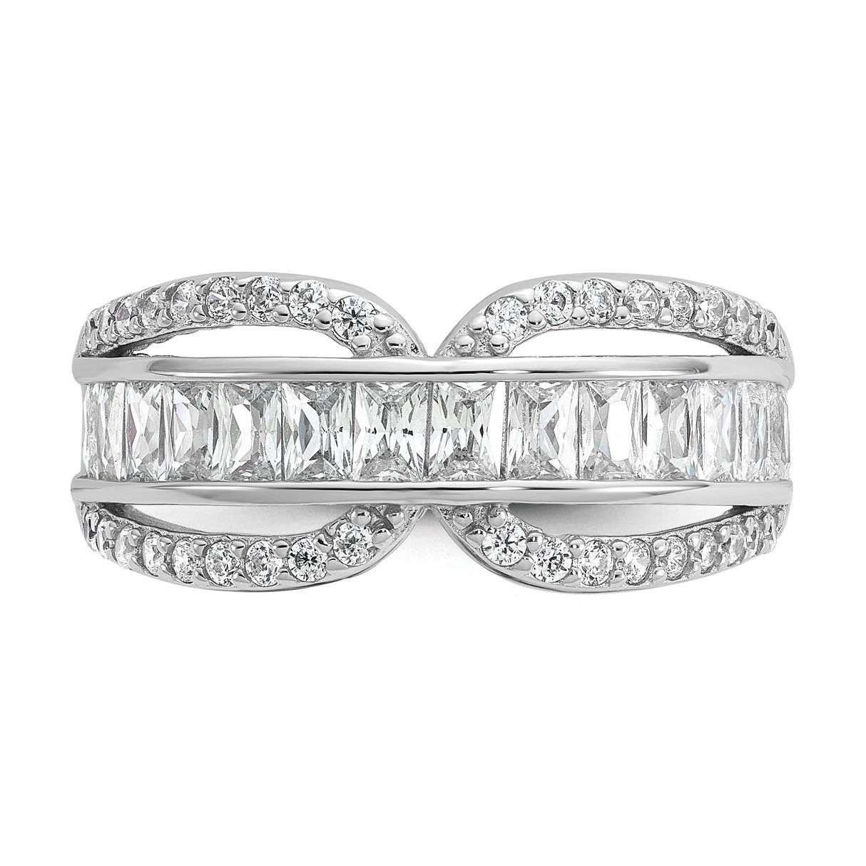 Sterling Silver wedding band ring detail view