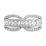 Sterling Silver wedding band ring detail view