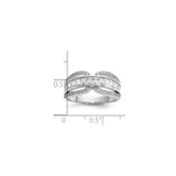 Sterling Silver wedding band ring shown for scale