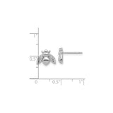 Sterling Silver Bee Stud Earrings with Cubic Zirconia, Insect Motif Design for Women