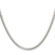 925 White Gold 3.4 mm Curb Chain Necklace, Polished