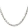 925 White Gold 5.7 mm Curb Chain Necklace, Polished