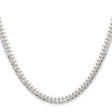 925 White Gold 5.7 mm Curb Chain Necklace, Polished
