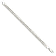 925 White Gold 7 mm Curb Chain Bracelet, Polished