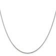 925 White Gold 1.2 mm Rope Chain Necklace, Polished