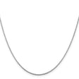 925 White Gold 1.1 mm Rope Chain Necklace, Polished