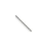 925 White Gold 1.2 mm Rope Chain Necklace, Polished detail view