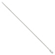 925 White Gold 1.5 mm Rope Chain Anklet, Polished