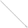 925 White Gold 1.5 mm Rope Chain Bracelet, Polished