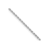 925 White Gold 1.5 mm Rope Chain Necklace, Polished