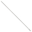 925 White Gold 1.7 mm Rope Chain Bracelet, Polished
