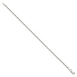 925 White Gold 1.85 mm Rope Chain Anklet, Polished