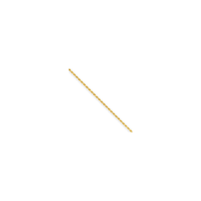 925 White Gold 1.85 mm Rope Chain Necklace, Solid