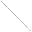 925 White Gold 2.5 mm Rope Chain Bracelet, Polished