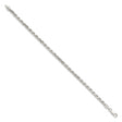 925 White Gold 3.75 mm Rope Chain Bracelet, Polished