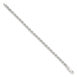 925 White Gold 4.6 mm Rope Chain Bracelet, Polished