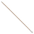 925 White Gold 2.5 mm Rope Chain Bracelet, Polished
