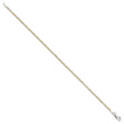 925 White Gold 1.85 mm Rope Chain Bracelet, Polished