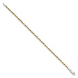 925 White Gold 2.5 mm Rope Chain Bracelet, Polished
