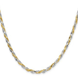 925 White Gold 3.5 mm Rope Chain Necklace, Polished