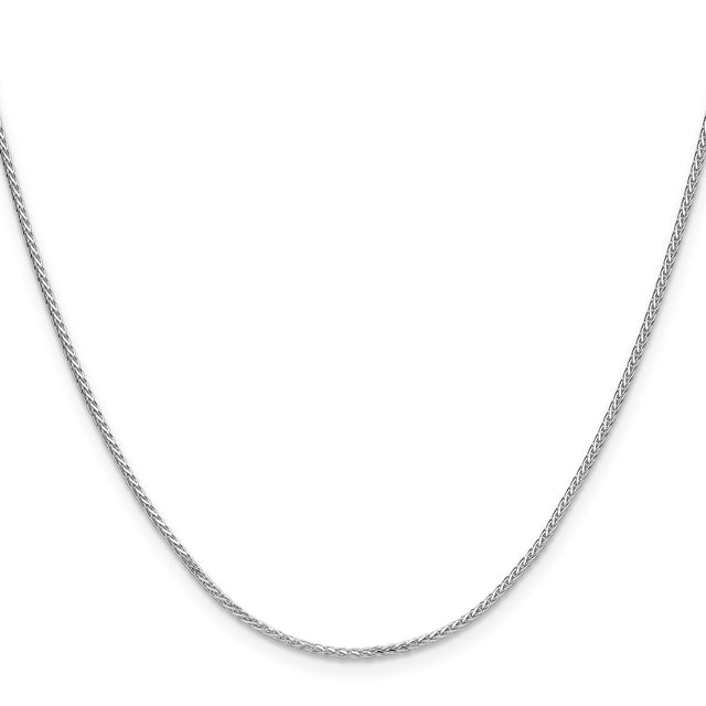 925 White Gold 1.3 mm Polished Chain Necklace