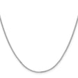 925 White Gold 1.3 mm Polished Chain Necklace