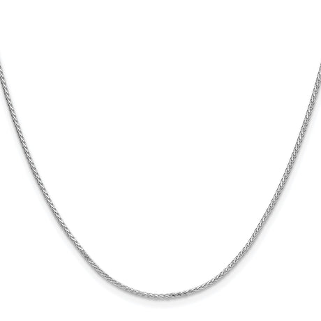925 White Gold 1.3 mm Polished Chain Necklace