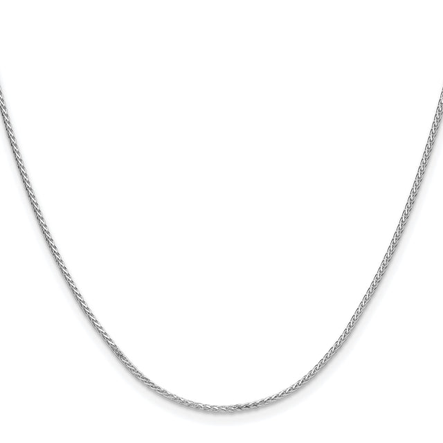 925 White Gold 1.3 mm Polished Chain Necklace