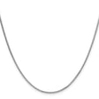 925 White Gold 1.45 mm Polished Chain Necklace