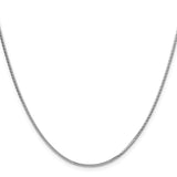 925 White Gold 1.45 mm Polished Chain Necklace