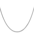 925 White Gold 1.45 mm Polished Chain Necklace
