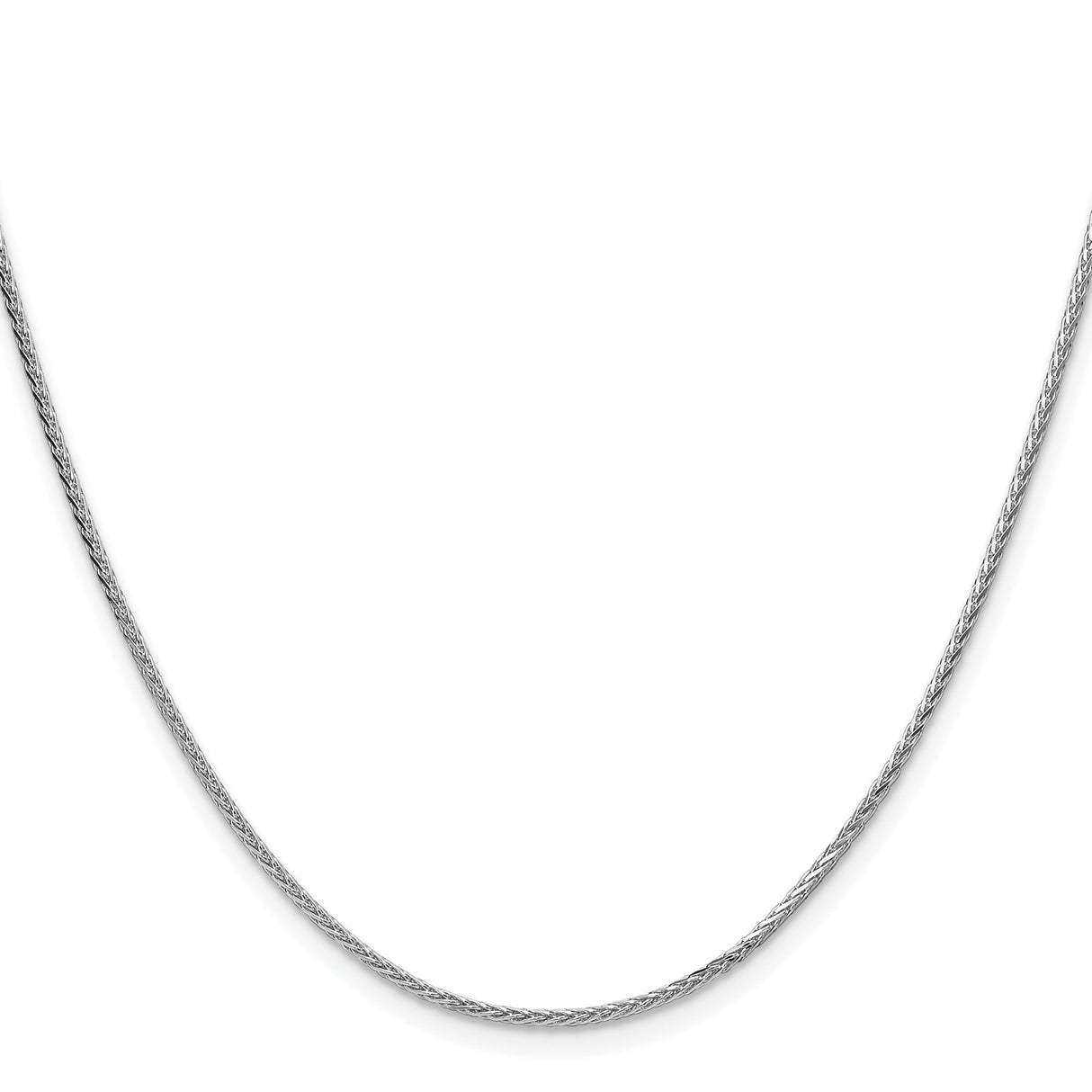 925 White Gold 1.45 mm Polished Chain Necklace
