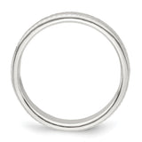 Sterling Silver Milgrain, Flat wedding band ring alternate angle