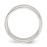 Sterling Silver Milgrain, Flat wedding band ring alternate angle