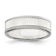 Sterling Silver Milgrain, Flat wedding band ring