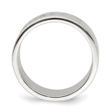 Sterling Silver Milgrain, Flat wedding band ring alternate angle
