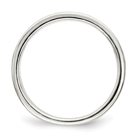 Sterling Silver Milgrain, Flat wedding band ring alternate angle