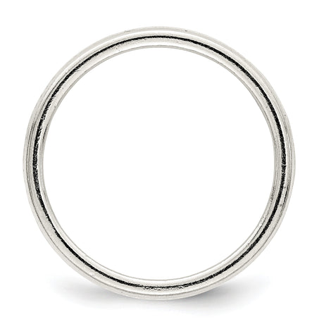 Sterling Silver Milgrain, Flat wedding band ring alternate angle