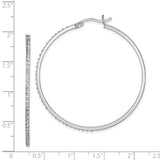 Sterling Silver Hoop Earrings with Diamond Mystique, Modern Minimalist Style for Women