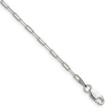925 White Gold 2.15 mm Polished Chain Necklace detail view