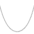 925 White Gold 2.15 mm Polished Chain Necklace