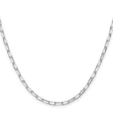 925 White Gold 3.15 mm Polished Chain Necklace