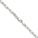 925 White Gold 3.15 mm Polished Chain Necklace alternate angle