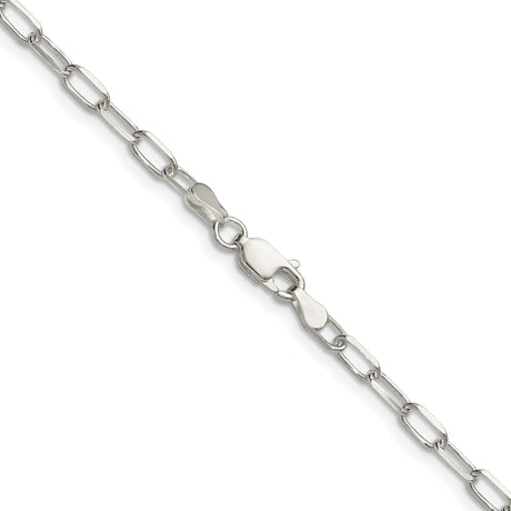 925 White Gold 3.15 mm Polished Chain Necklace alternate angle